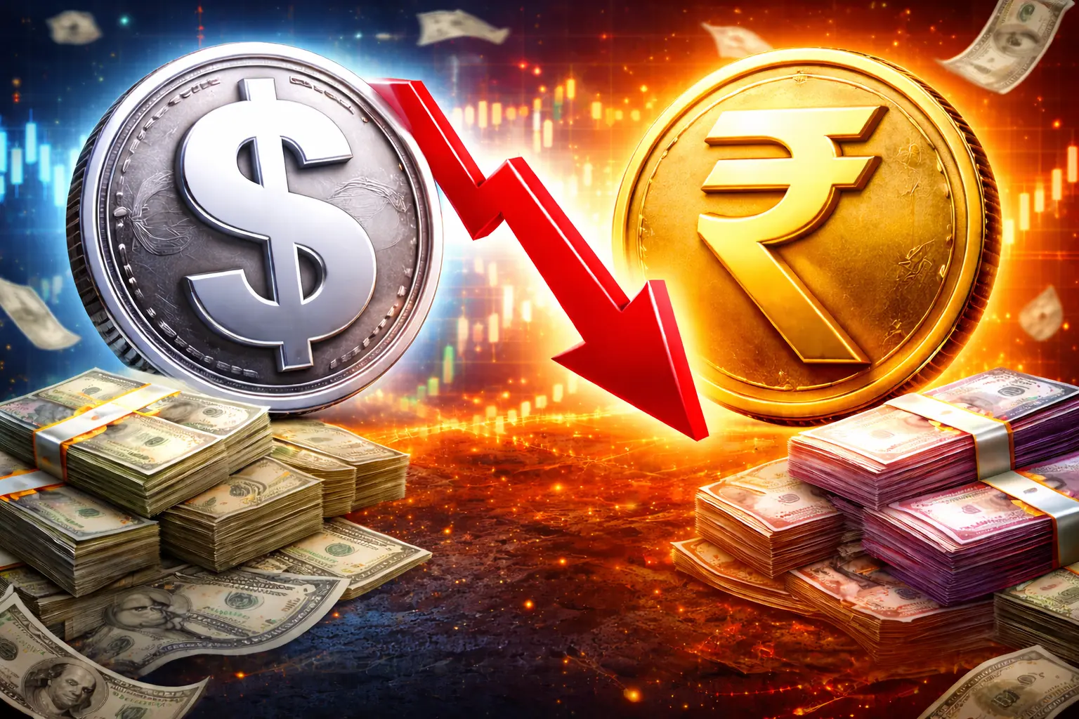 டாலருக்கு எதிரான ரூபாய் மதிப்பு ரூ.92.26ஆக வீழ்ச்சி