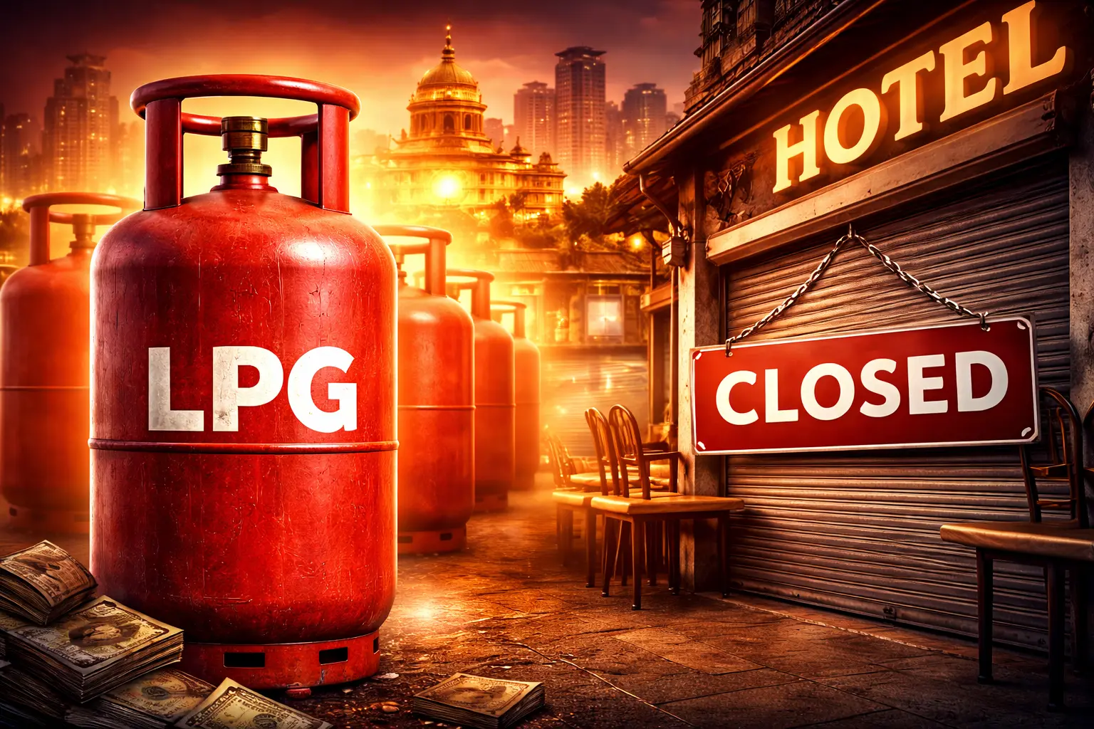 LPG சிலிண்டர்கள் தட்டுப்பாடு, பெங்களூருவில் ஹோட்டல்கள் மூடல்