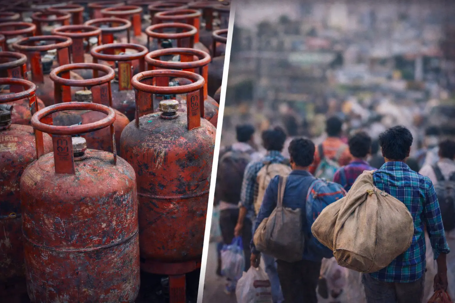 India’s Silent Worker Exodus: The LPG Crisis, the 72-Hour Tipping Point, and Why Migration Logic Is Already Reversing
