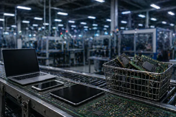 மெமரி சிப்கள் தட்டுபாட்டினால் எலக்ட்ரானிஸ் உற்பத்தி 10-20% சரிவு