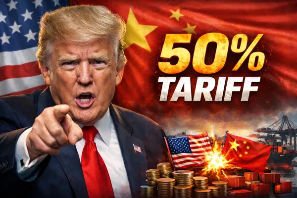 சீனா மீது 50% இறக்குமதி வரி விதிக்கப் போவதாக டிரம்ப் மிரட்டல்