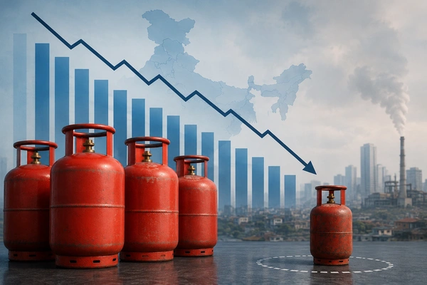 இந்தியாவில் LPG கேஸ் நுகர்வு 5 ஆண்டுகளில் இல்லாத அளவுக்கு சரிவு