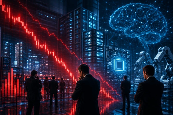 AI செலவுகள் குறித்த கவலைகளால் டெஸ்லா பங்கு 15% சரிவு, ஆல்பாபெட் 8% சரிவு