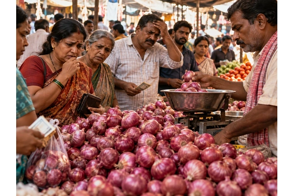 வெங்காய விலை உயர்வு 108%-ஐ எட்டியுள்ளதற்கு என்ன காரணம் ?